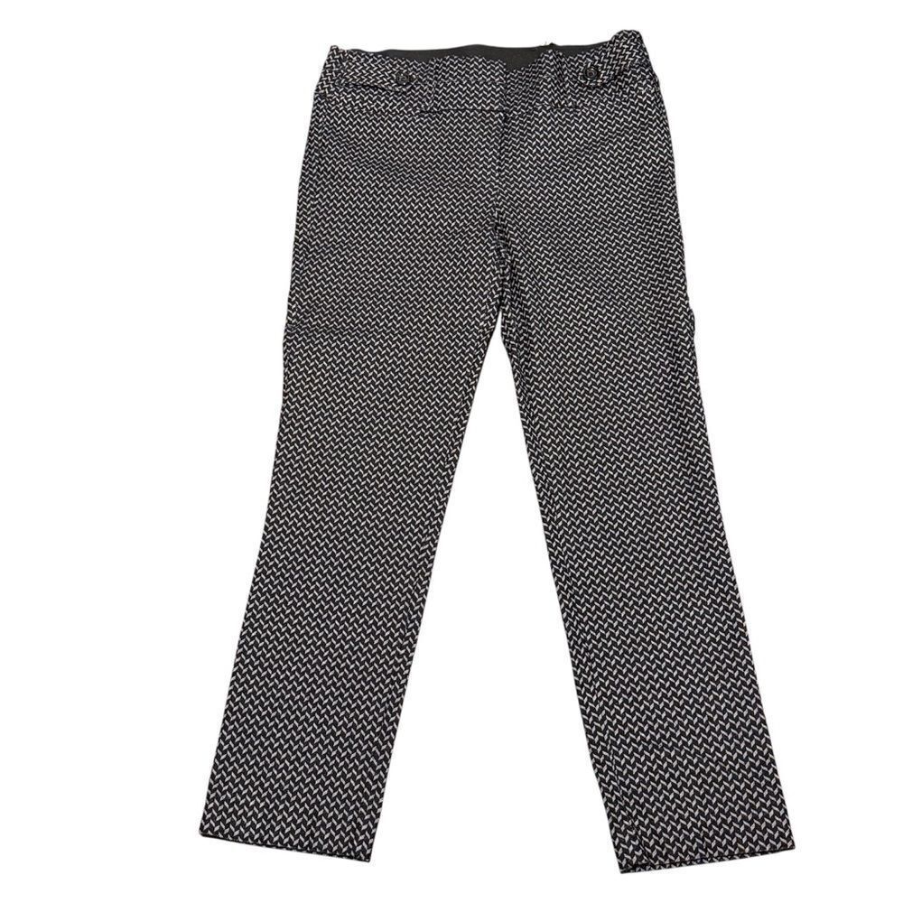 Candie’s Skinny Ankle Stretchy Pants With Geometric Print Black White Size 9